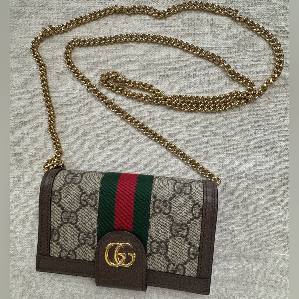 Gucci GG Supreme Monogram Ophidia iPhone Wallet